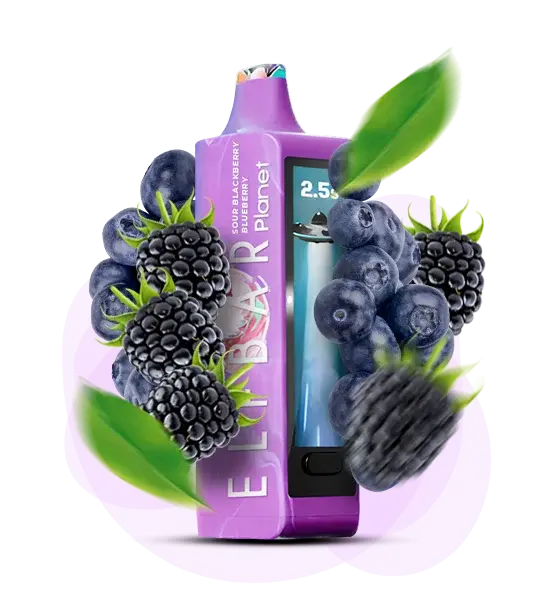 Elf Bar Planet 25000 Sour Blackberry Blueberry (Кислая ежевика черника) - 🍇 Кислый ежевика + 🫐 Черника - купить в Украине с доставкой