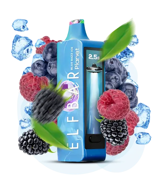 Elf Bar Planet 25000 Blue Razz Ice (Голубая малина лед) - 🫐 Голубая малина + 🧊 Лед - купить в Украине с доставкой