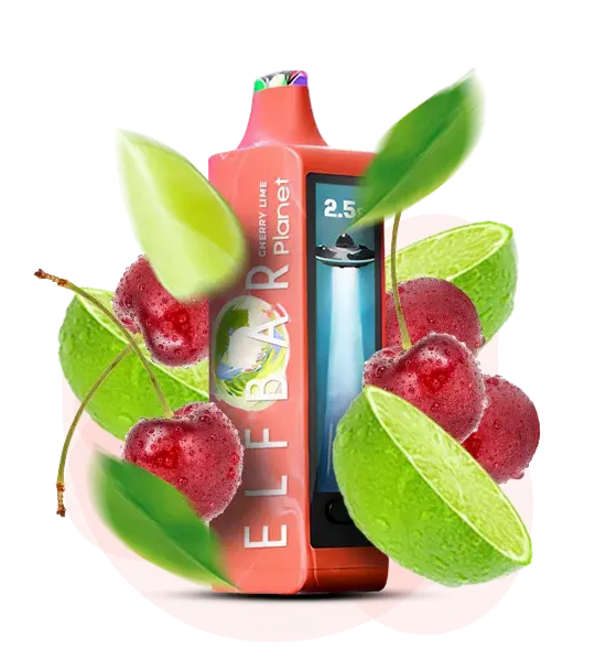 Elf Bar Planet 25000 Cherry Lime (Вишня лайм) - 🍒 Вишня + 🍋‍🟩 Лайм - купить в Украине с доставкой