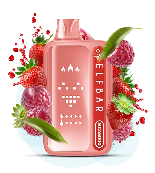Elf Bar BC 45000 Red Raspberry Strawberry (Красная малина клубника) - 🍒 Красная малина + 🍓 Клубника - купить в Украине с доставкой
