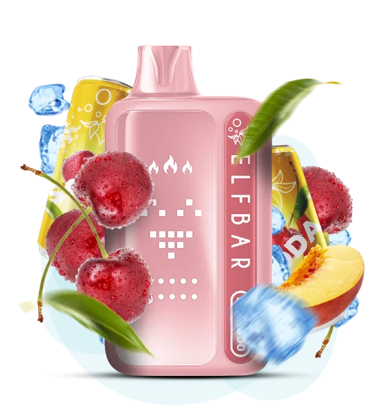 Elf Bar BC 45000 Cherry Peach Soda (Вишнево персиковая газировка) - 🍒 Вишнево-персиковая газировка - купить в Украине с доставкой