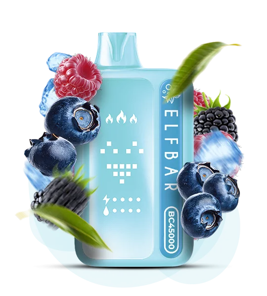 Elf Bar BC 45000 Blue Razz Ice (Голубая малина лед) - 🫐 Голубая малина + 🧊 Лед - купить в Украине с доставкой
