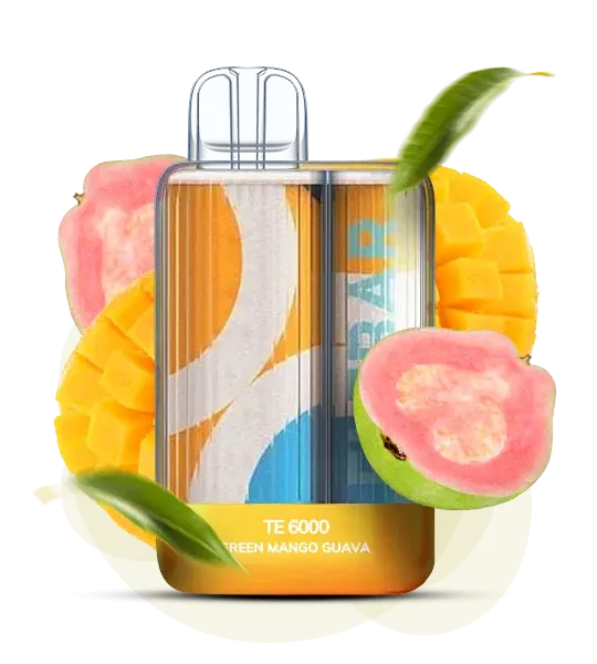 Elf Bar TE6000 Green Mango Guava (Зеленое манго гуава) - 🥭 Зеленое манго + 🍈 Гуава - купить в Украине с доставкой
