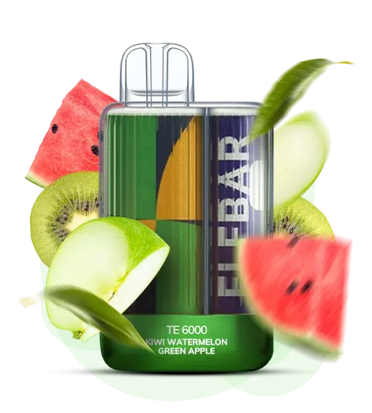 Elf Bar TE6000 Kiwi Watermelon Green Apple (Киви арбуз зеленое яблоко) - 🥝 Киви + 🍉 Арбуз + 🍏 Зеленое яблоко - купить в Украине с доставкой