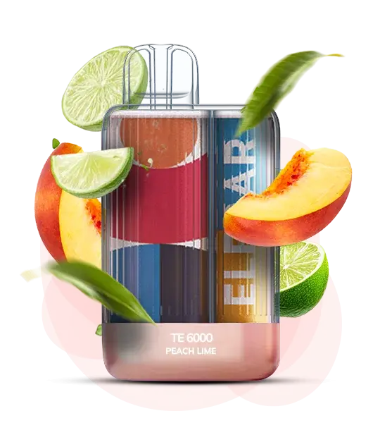 Elf Bar TE6000 Peach Lime (Персик лайм) - 🍑 Персик + 🍋‍🟩 Лайм - купить в Украине с доставкой