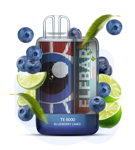 Elf Bar ТЕ6000 Blueberry Limes (Черника лайм) - 🫐 Черника + 🍋‍🟩 Лайм - купить в Украине с доставкой