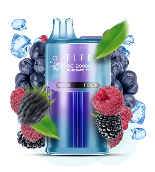 Elf Bar BC20000 Blue razz Ice (Голубая малина лед) - 🫐 Голубая малина + 🧊 Лед - купить в Украине с доставкой