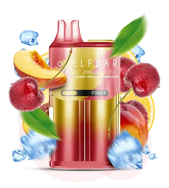 Elf Bar BC20000 Cherry Peach Lemonade (Вишня персик лимонад) - 🍒 Вишня + 🍑 Персик + 🍋 Лимонад - купить в Украине с доставкой