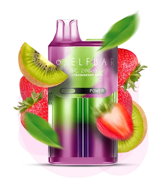 Elf Bar BC20000 Strawberry Kiwi (Клубника киви) - 🍓 Клубника + 🥝 Киви - купить в Украине с доставкой