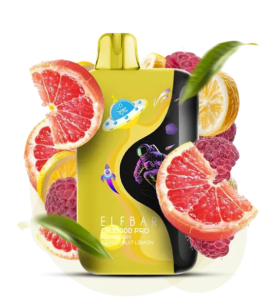 Elf Bar GH 33000 Pro Raspberry Grapefruit Lemon (Малина грейпфрут лимон) - 🍒 Малина + 🍊 Грейпфрут + 🍋 Лимон - купить в Украине с доставкой