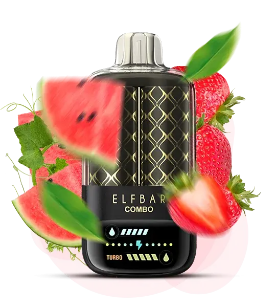 Elf Bar Combo 25000 Watermelon & Strawberry (Арбуз клубника) - 🍉 Арбуз + 🍓 Клубника - купить в Украине с доставкой